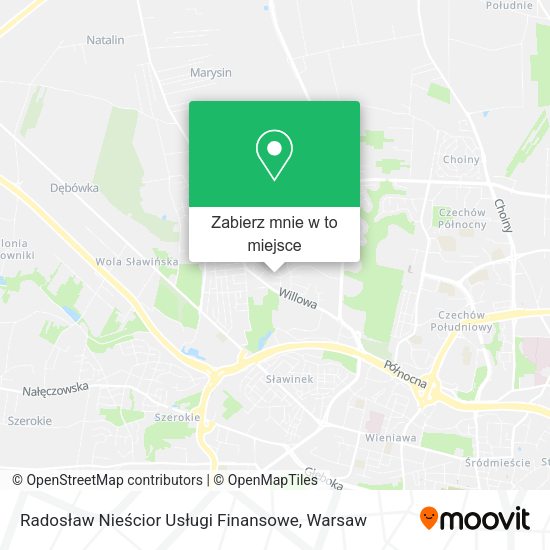 Mapa Radosław Nieścior Usługi Finansowe