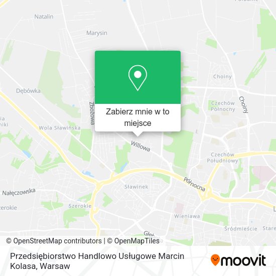 Mapa Przedsiębiorstwo Handlowo Usługowe Marcin Kolasa