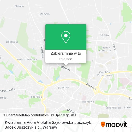 Mapa Kwiaciarnia Viola Violetta Szydłowska Juszczyk Jacek Juszczyk s.c.