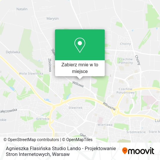 Mapa Agnieszka Flasińska Studio Lando - Projektowanie Stron Internetowych