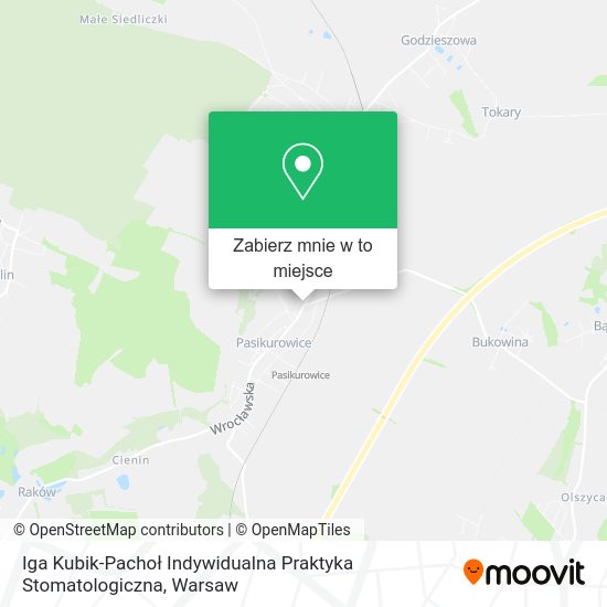 Mapa Iga Kubik-Pachoł Indywidualna Praktyka Stomatologiczna