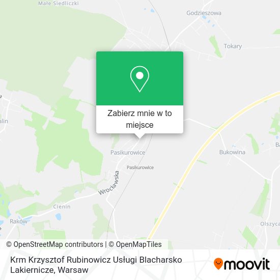 Mapa Krm Krzysztof Rubinowicz Usługi Blacharsko Lakiernicze