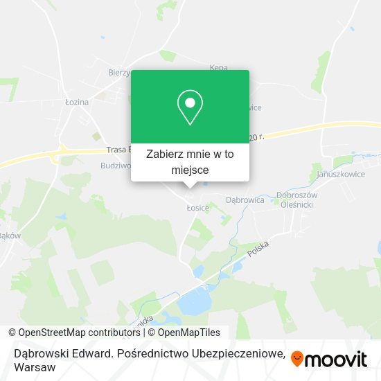 Mapa Dąbrowski Edward. Pośrednictwo Ubezpieczeniowe