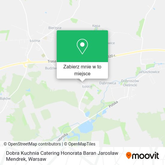 Mapa Dobra Kuchnia Catering Honorata Baran Jarosław Mendrek