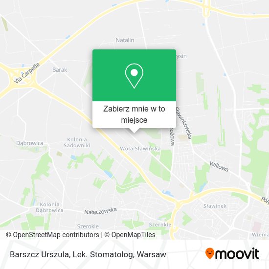 Mapa Barszcz Urszula, Lek. Stomatolog