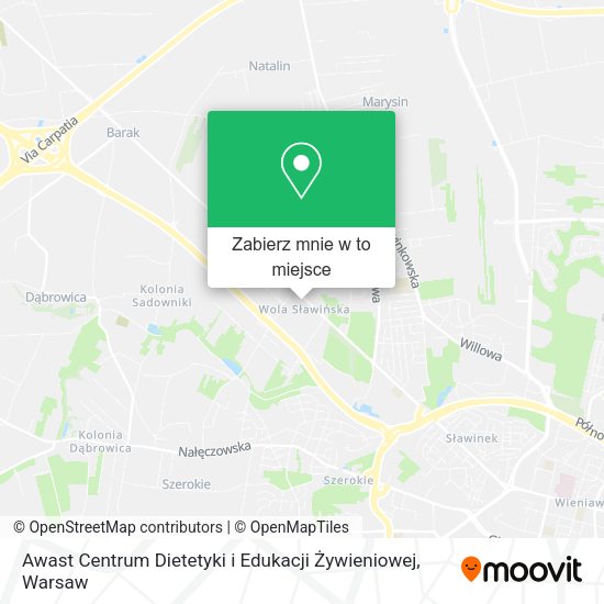 Mapa Awast Centrum Dietetyki i Edukacji Żywieniowej