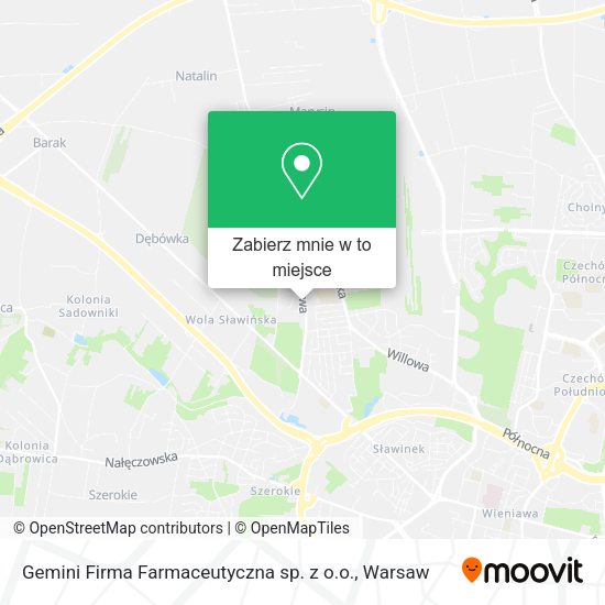 Mapa Gemini Firma Farmaceutyczna sp. z o.o.