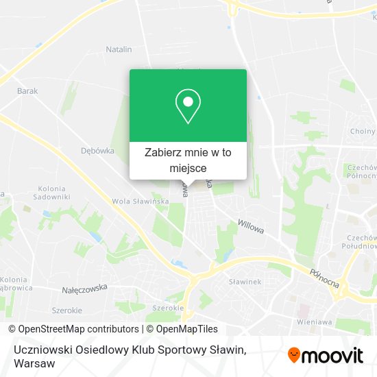 Mapa Uczniowski Osiedlowy Klub Sportowy Sławin