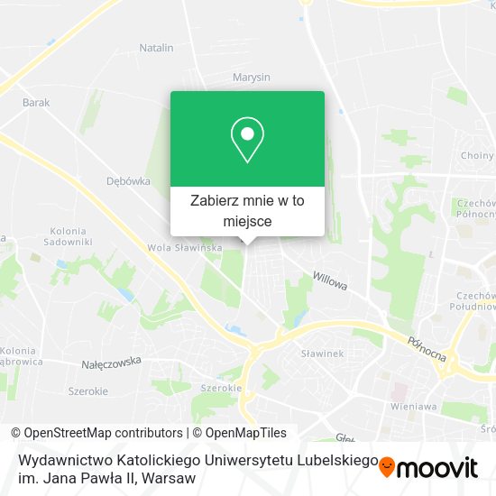 Mapa Wydawnictwo Katolickiego Uniwersytetu Lubelskiego im. Jana Pawła II