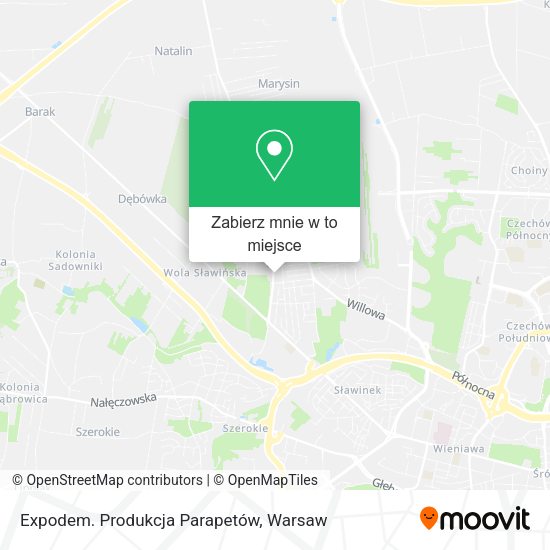 Mapa Expodem. Produkcja Parapetów