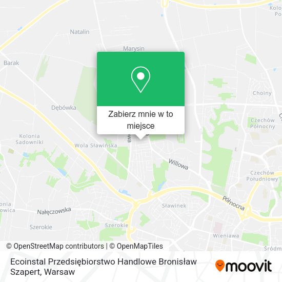 Mapa Ecoinstal Przedsiębiorstwo Handlowe Bronisław Szapert