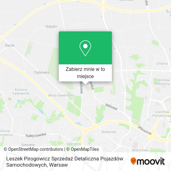 Mapa Leszek Pirogowicz Sprzedaż Detaliczna Pojazdów Samochodowych