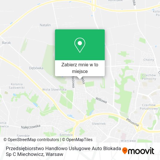 Mapa Przedsiębiorstwo Handlowo Usługowe Auto Blokada Sp C Miechowicz