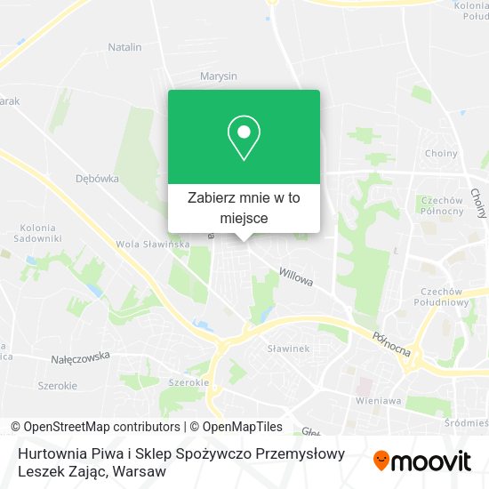 Mapa Hurtownia Piwa i Sklep Spożywczo Przemysłowy Leszek Zając