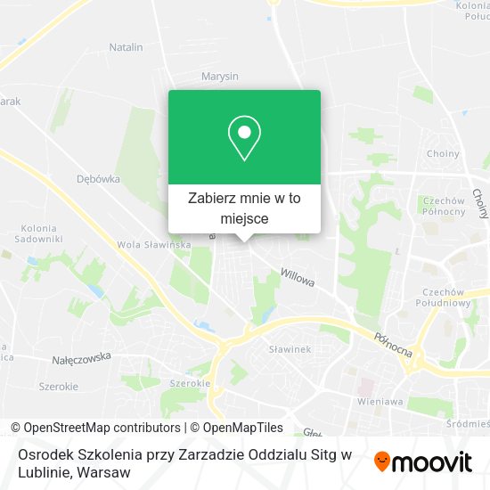 Mapa Osrodek Szkolenia przy Zarzadzie Oddzialu Sitg w Lublinie