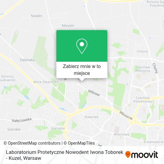 Mapa Laboratorium Protetyczne Nowodent Iwona Toborek - Kuzel