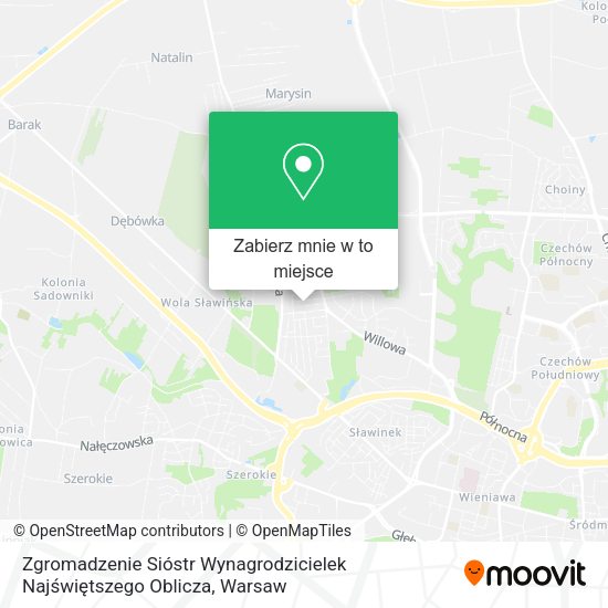 Mapa Zgromadzenie Sióstr Wynagrodzicielek Najświętszego Oblicza