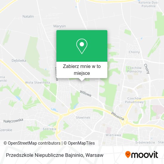 Mapa Przedszkole Niepubliczne Bajninio