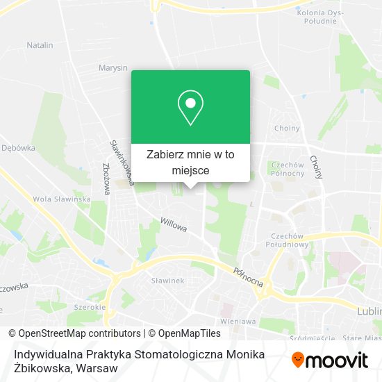 Mapa Indywidualna Praktyka Stomatologiczna Monika Żbikowska