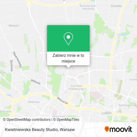 Mapa Kwietniewska Beauty Studio