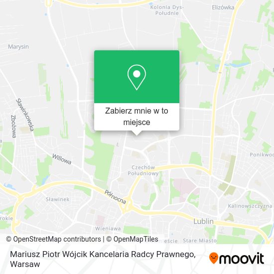 Mapa Mariusz Piotr Wójcik Kancelaria Radcy Prawnego