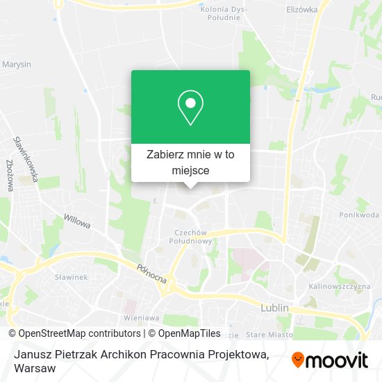 Mapa Janusz Pietrzak Archikon Pracownia Projektowa