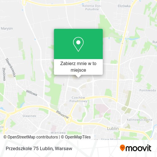 Mapa Przedszkole 75 Lublin