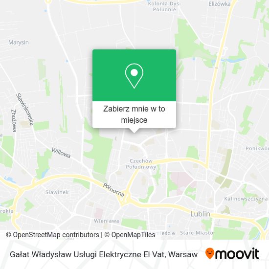 Mapa Gałat Władysław Usługi Elektryczne El Vat