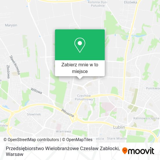 Mapa Przedsiębiorstwo Wielobranżowe Czesław Zabłocki