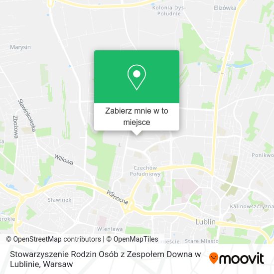 Mapa Stowarzyszenie Rodzin Osób z Zespołem Downa w Lublinie