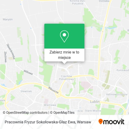 Mapa Pracownia Fryzur Sokołowska-Głaz Ewa