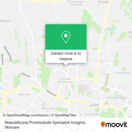 Mapa Niepubliczne Przedszkole Specjalne Insignis