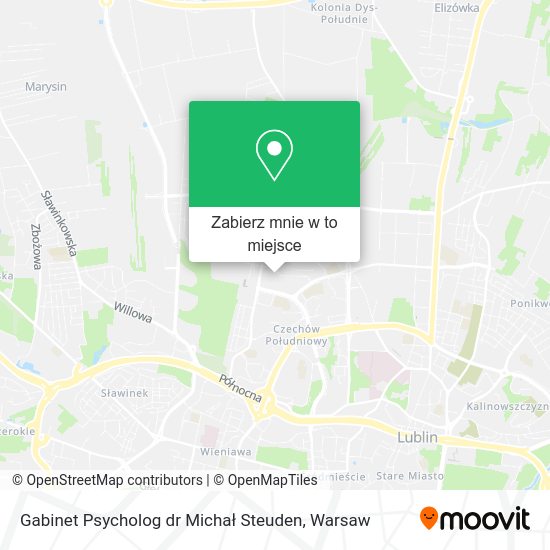 Mapa Gabinet Psycholog dr Michał Steuden