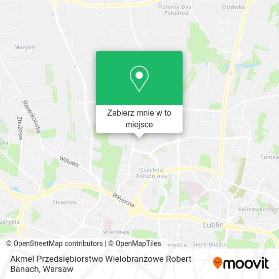 Mapa Akmel Przedsiębiorstwo Wielobranżowe Robert Banach