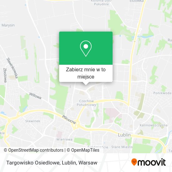 Mapa Targowisko Osiedlowe, Lublin