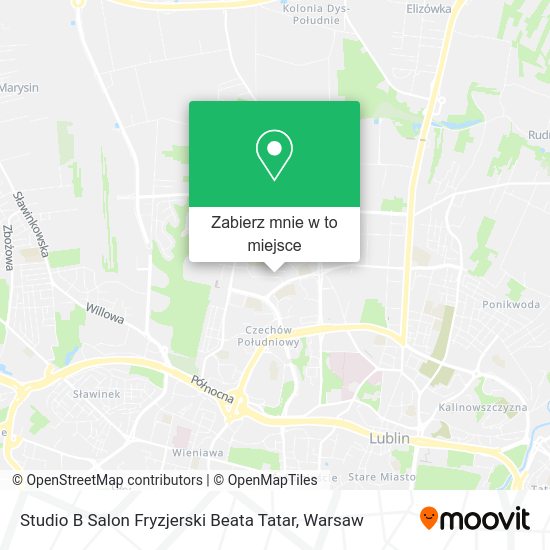 Mapa Studio B Salon Fryzjerski Beata Tatar