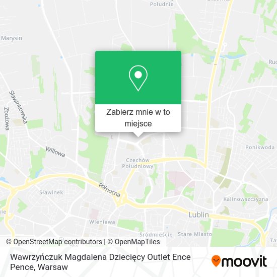 Mapa Wawrzyńczuk Magdalena Dziecięcy Outlet Ence Pence