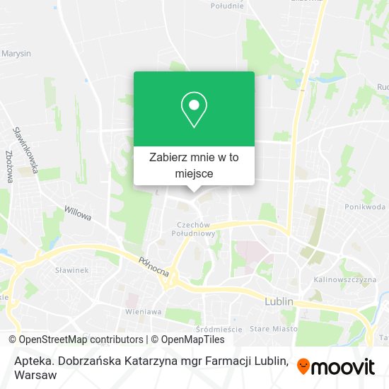 Mapa Apteka. Dobrzańska Katarzyna mgr Farmacji Lublin