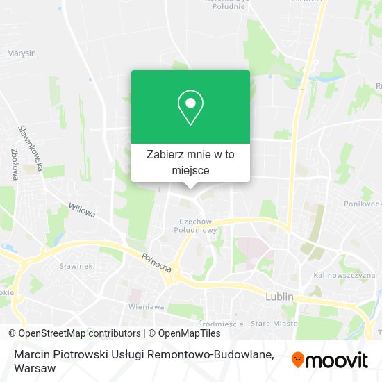 Mapa Marcin Piotrowski Usługi Remontowo-Budowlane