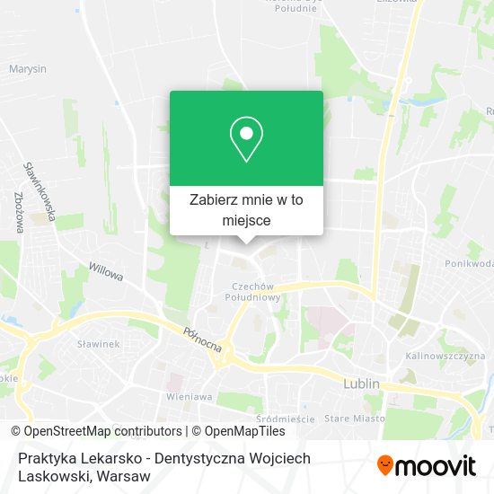 Mapa Praktyka Lekarsko - Dentystyczna Wojciech Laskowski