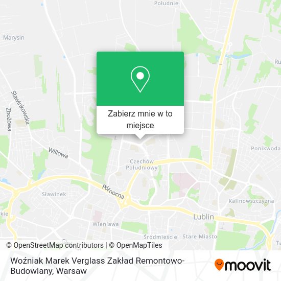 Mapa Woźniak Marek Verglass Zakład Remontowo-Budowlany