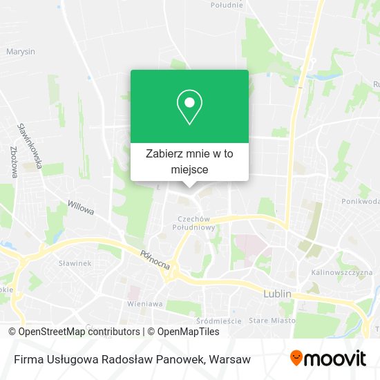 Mapa Firma Usługowa Radosław Panowek