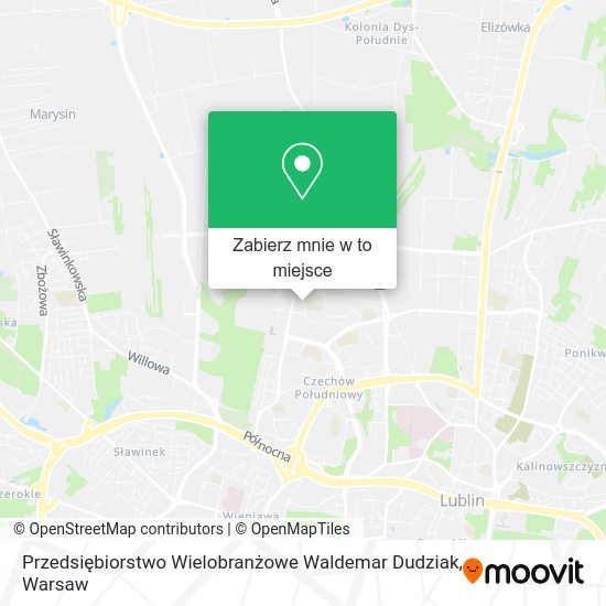 Mapa Przedsiębiorstwo Wielobranżowe Waldemar Dudziak