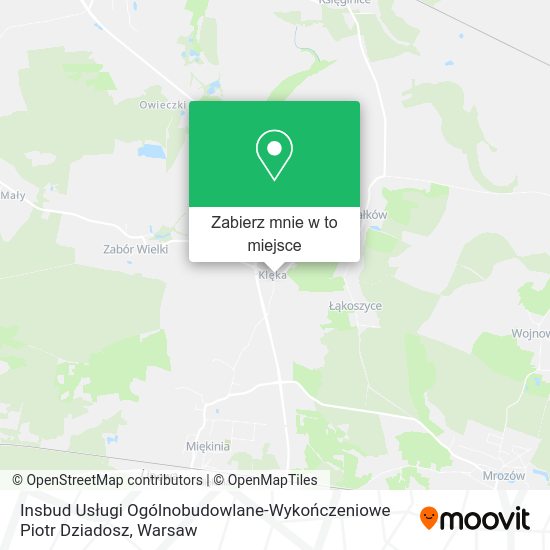 Mapa Insbud Usługi Ogólnobudowlane-Wykończeniowe Piotr Dziadosz