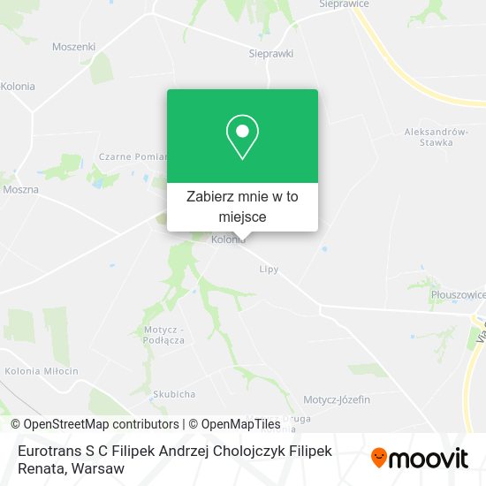 Mapa Eurotrans S C Filipek Andrzej Cholojczyk Filipek Renata