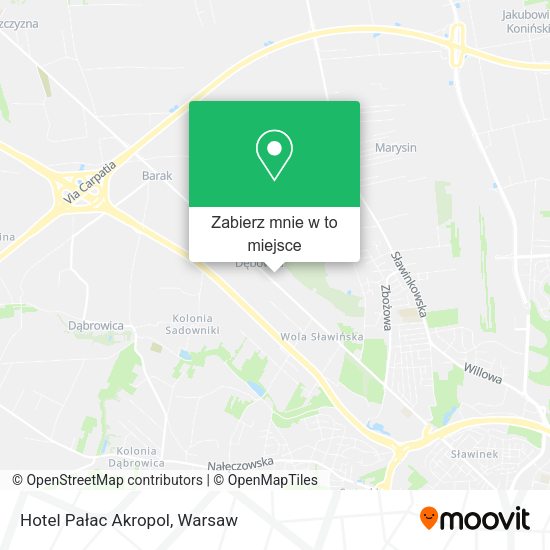 Mapa Hotel Pałac Akropol