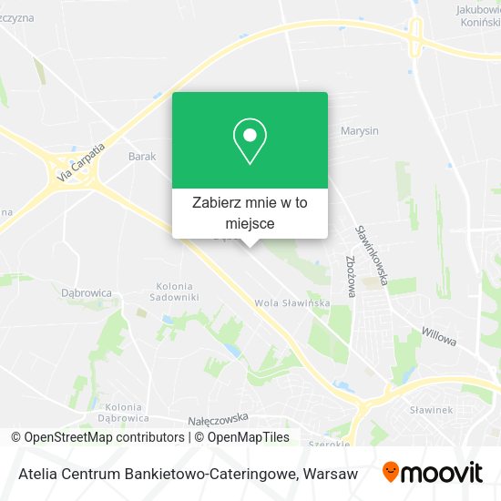 Mapa Atelia Centrum Bankietowo-Cateringowe