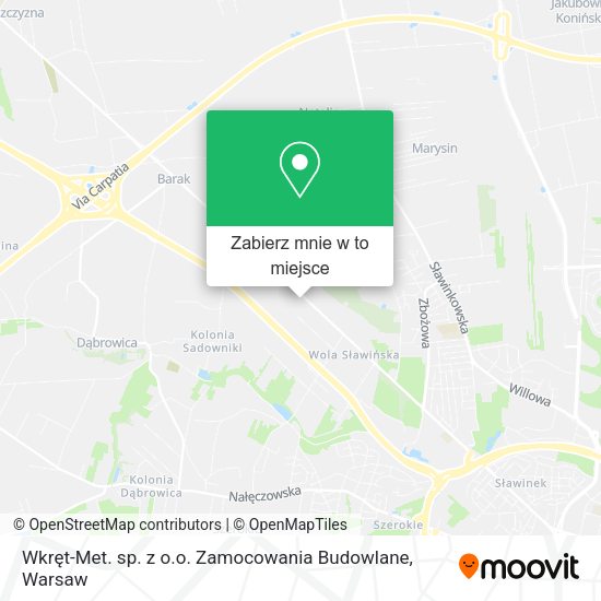 Mapa Wkręt-Met. sp. z o.o. Zamocowania Budowlane