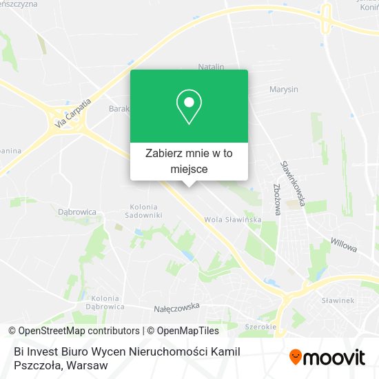 Mapa Bi Invest Biuro Wycen Nieruchomości Kamil Pszczoła