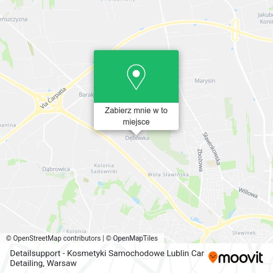 Mapa Detailsupport - Kosmetyki Samochodowe Lublin Car Detailing